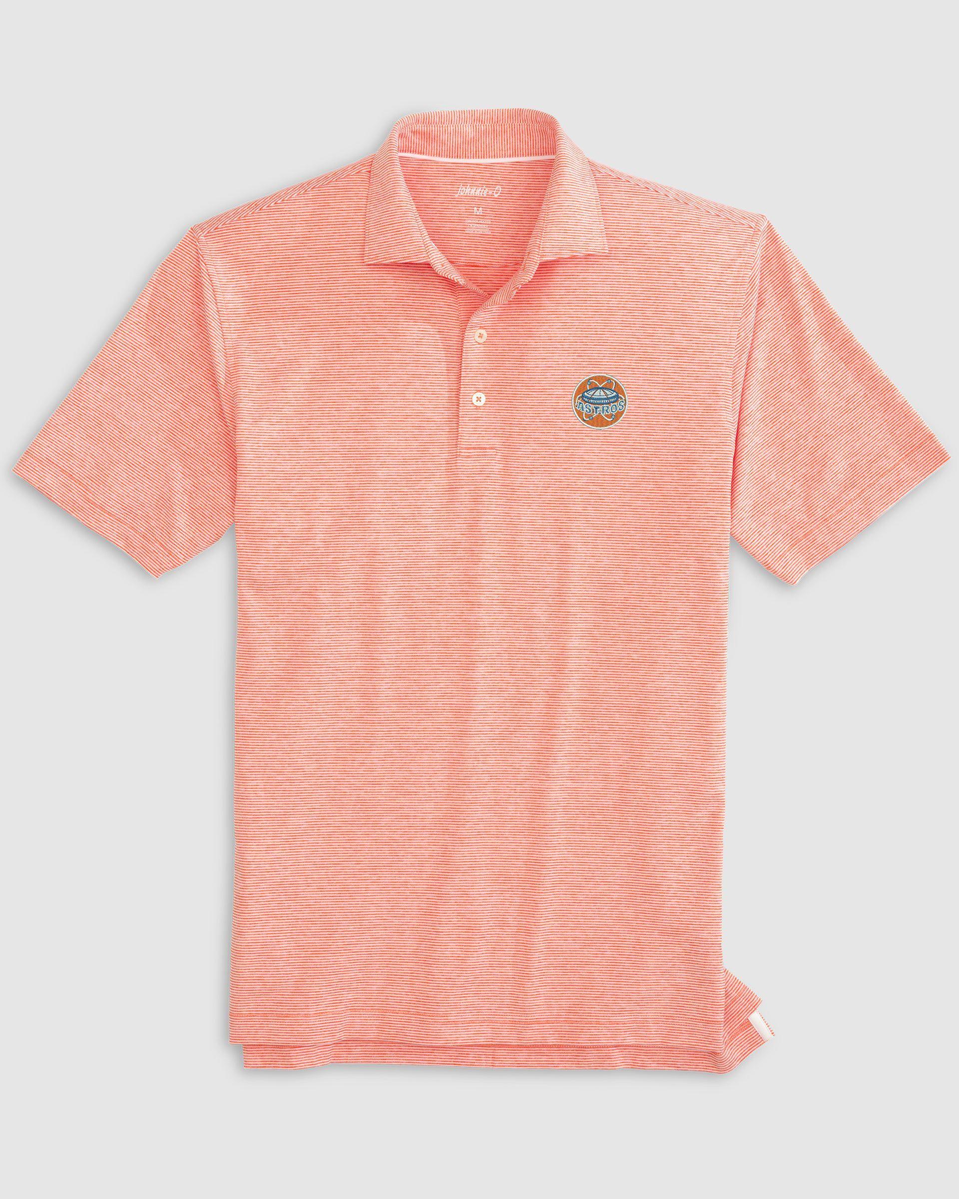 Houston Astros Lyndonn Striped Jersey Performance Polo - Cooperstown Logo Product Image