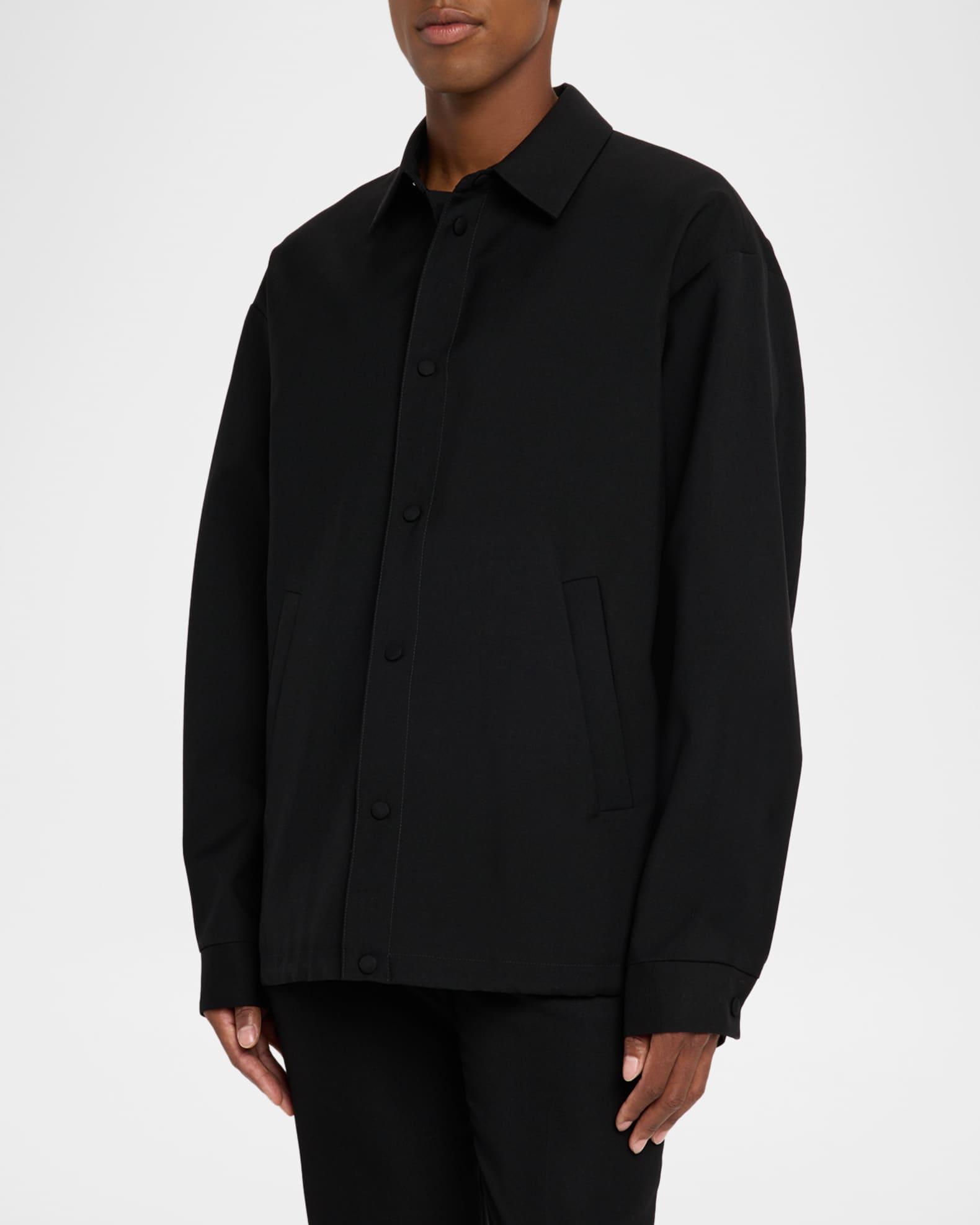 Men's Logo-Embroidered Wool-Blend Coach Jacket Product Image