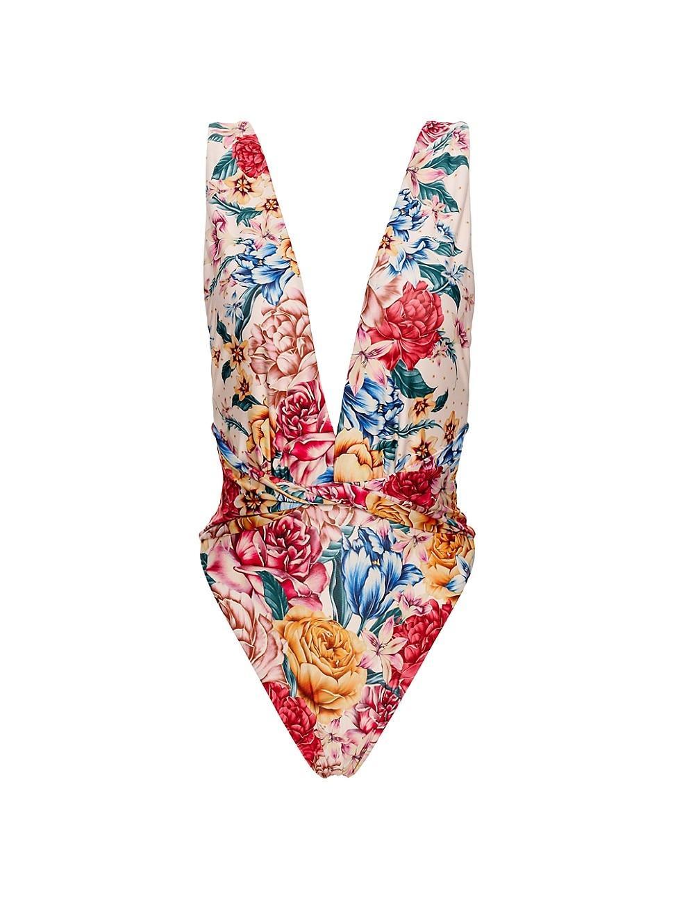 Womens Riveria Radiance Ellis Floral One-Piece Swimsuit Product Image
