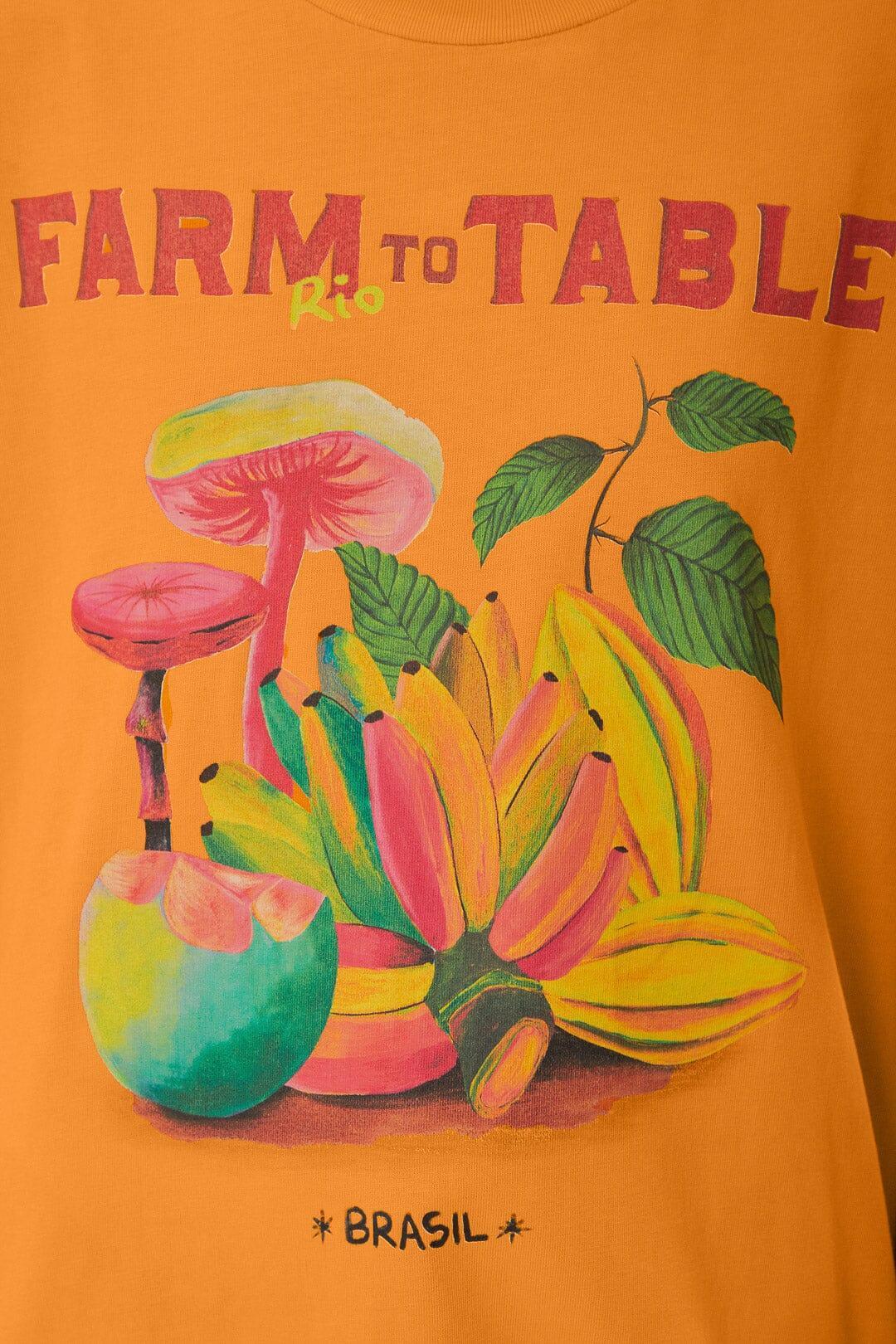 Orange Farm Rio To Table Organic Cotton T-Shirt Product Image