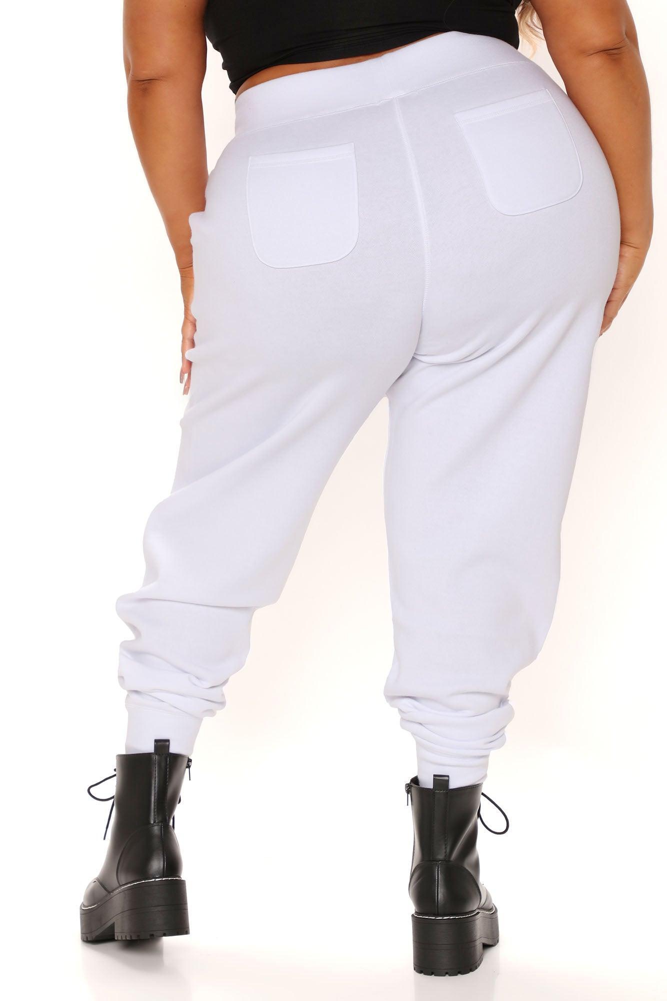 Relaxed Vibe Joggers - White Product Image
