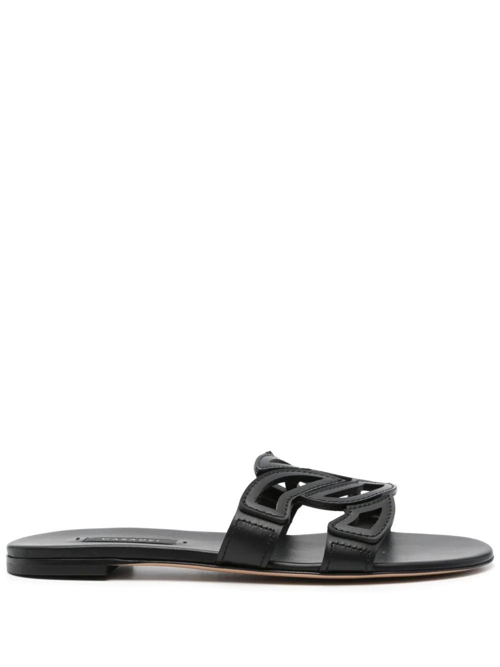 CASADEI Miramar Slides - Woman Flats And Loafers Black 38 Product Image