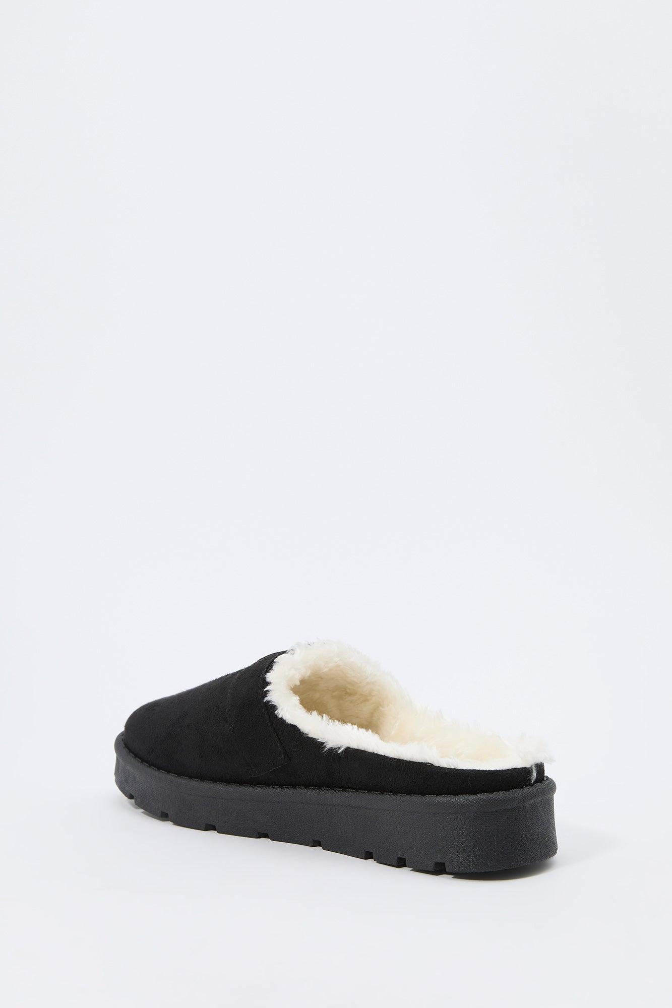 Faux Fur Lined Buckled Slipper Booties Female Product Image