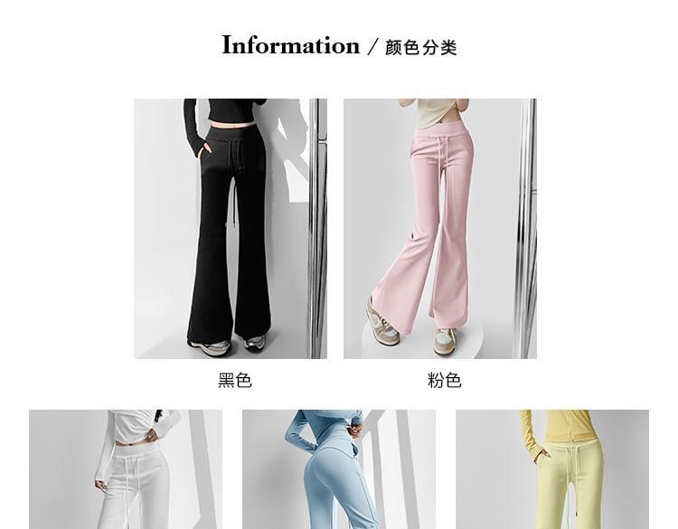 High Rise Plain Bootcut Pants Product Image