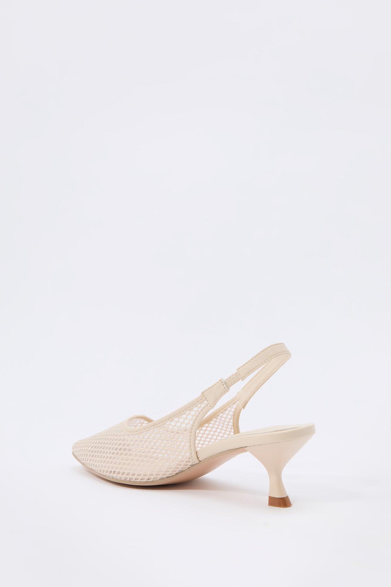 Mesh Slingback Kitten Heel Female Product Image