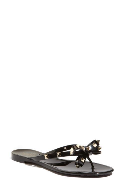 Rockstud PVC Flat Thong Sandals Product Image