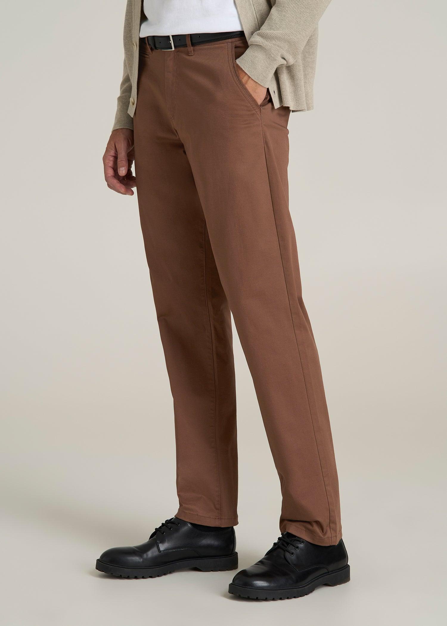 J1 STRAIGHT Leg Chinos in Otter Brown - Pants for Tall Men Product Image
