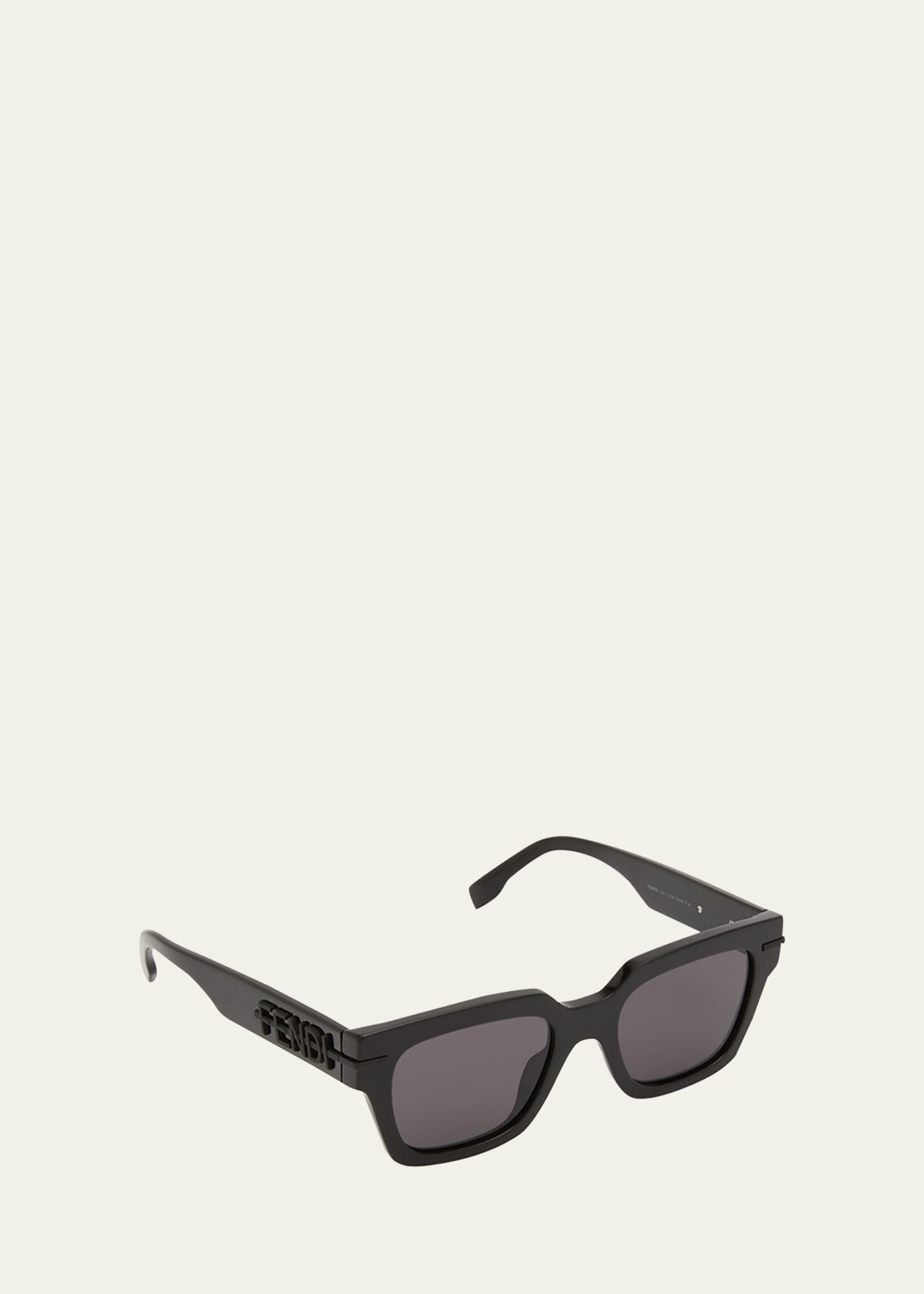 Mens Tonal Logo Acetate Square Sunglasses Product Image