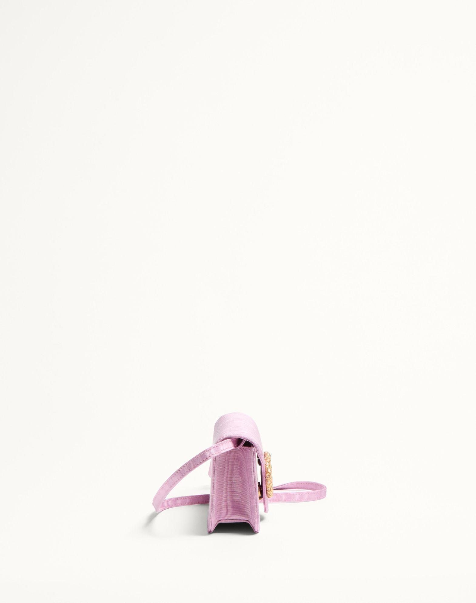 Valentino Garavani Locò Moiré Fabric Clutch With Jewel Logo Product Image