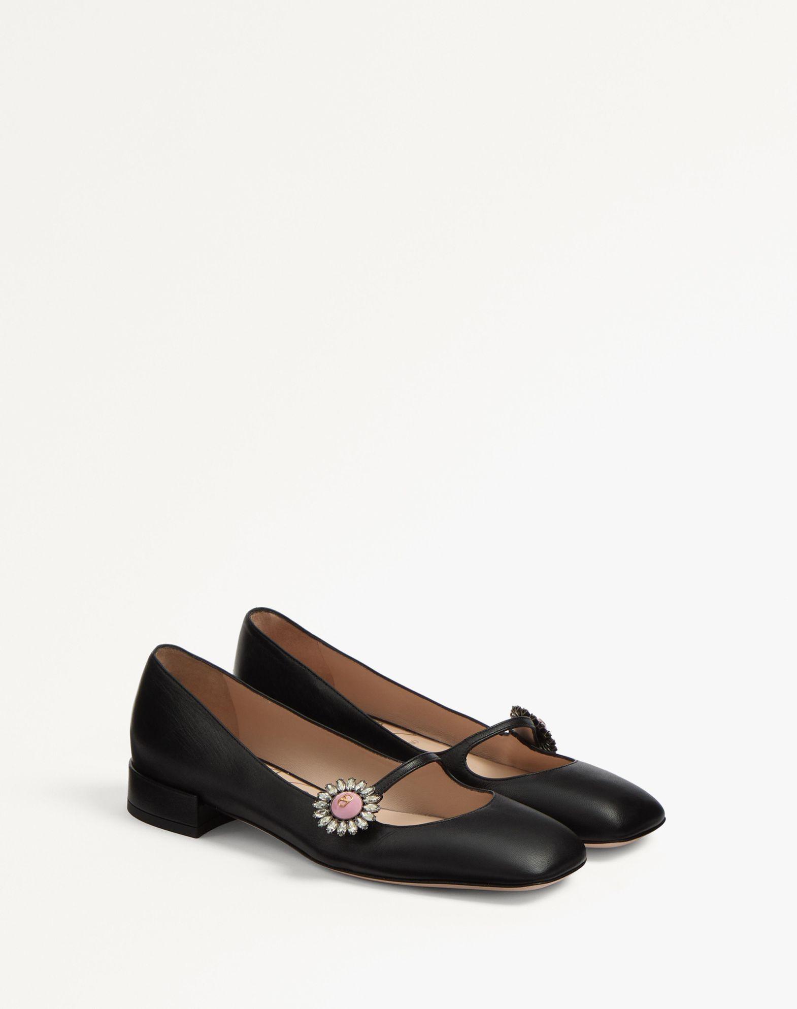 Mary-Jane Preshoes Ballerina In Kidskin With Jewel Button 20Mm Product Image