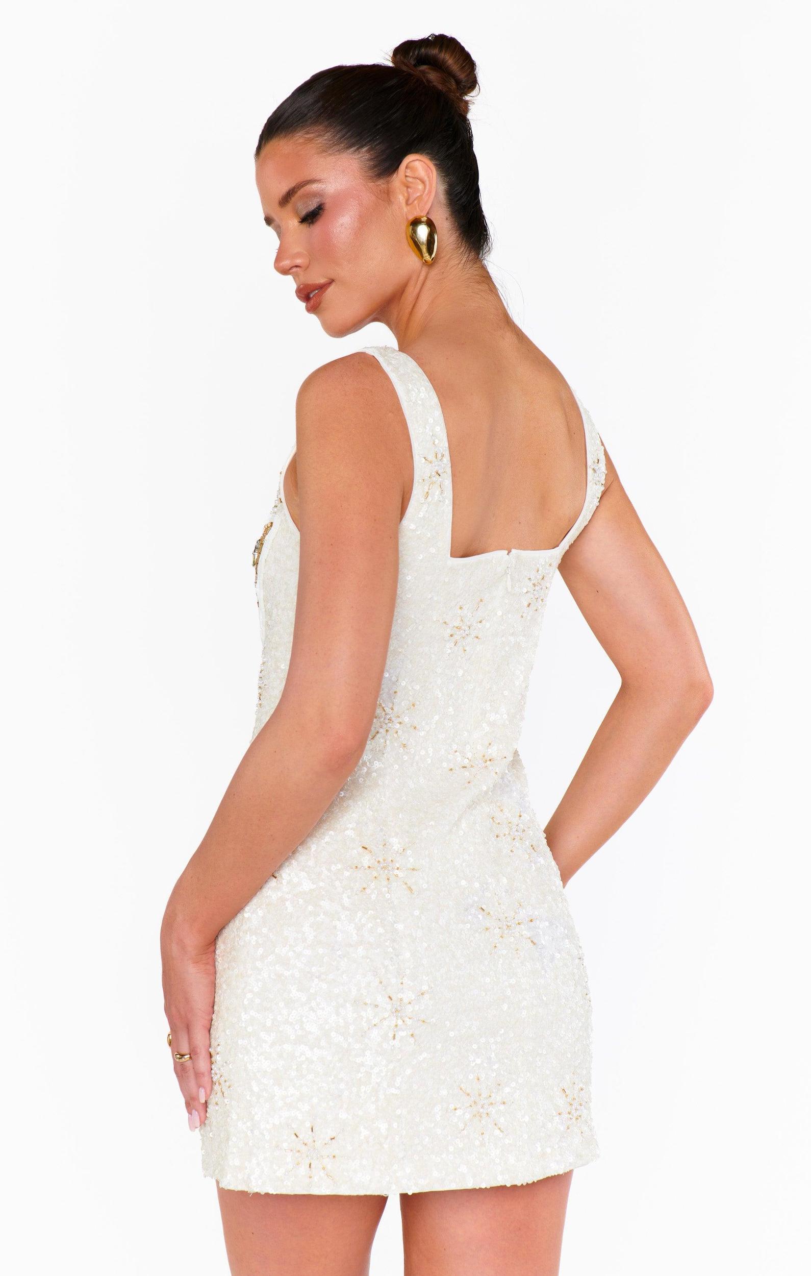 Lets Go Mini Dress ~ Martini Beaded Sequins Product Image