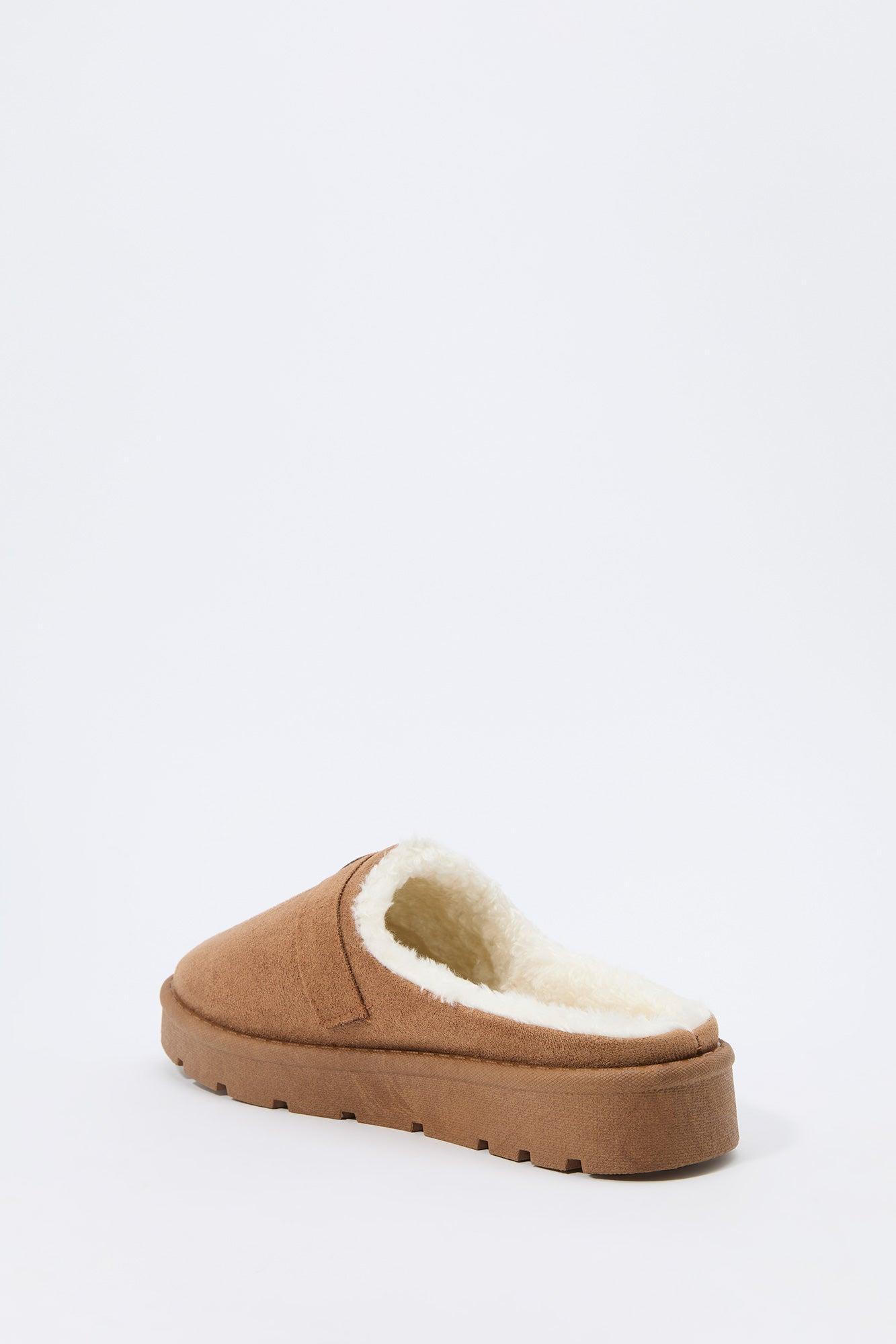 Faux Fur Lined Buckled Slipper Booties Female Product Image