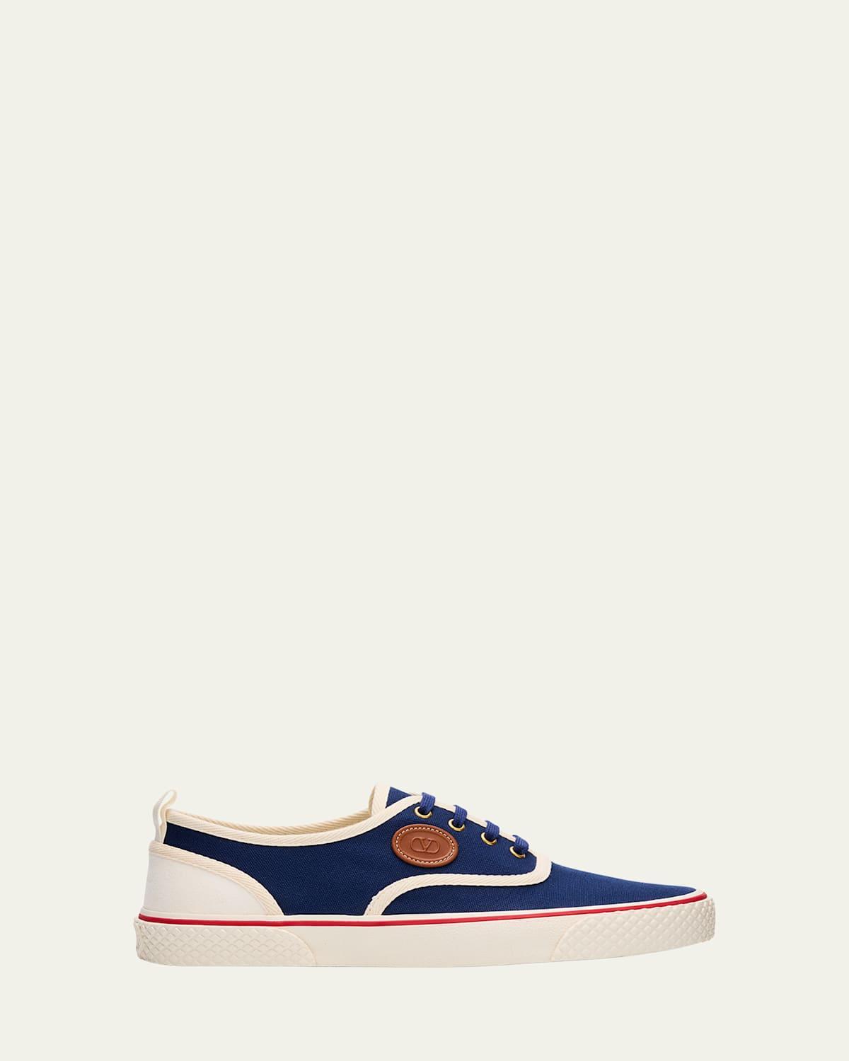 Mens Nojoke Canvas Leather VLogo Low-Top Sneakers Product Image