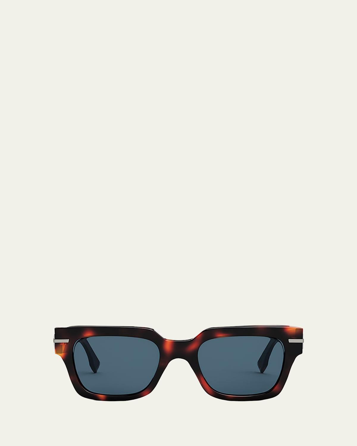 Mens Tonal Logo Acetate Square Sunglasses Product Image