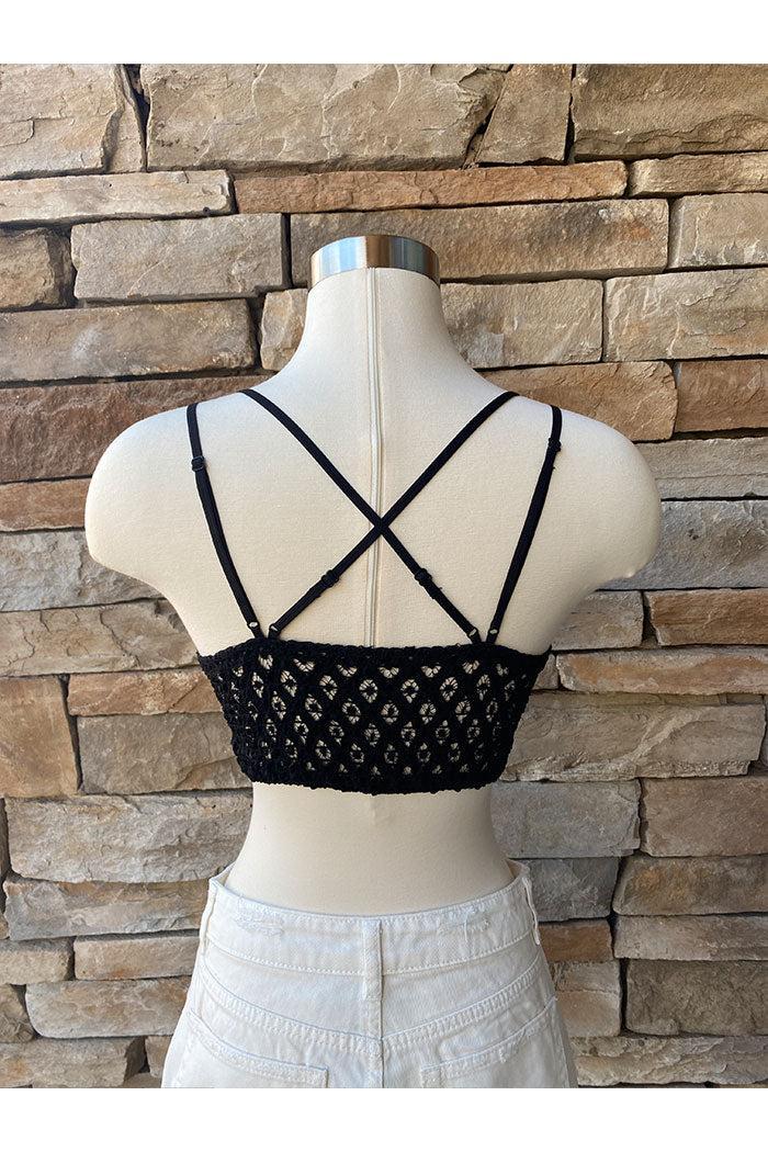 Adjustable Strap Crochet Lace Bralette Product Image