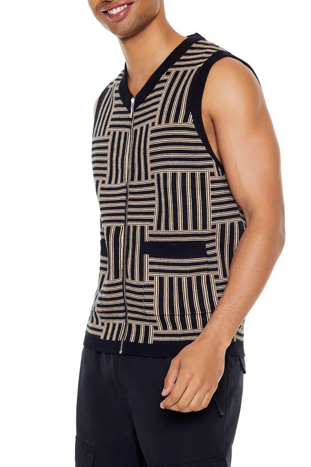 Geo Print Zip-Up Sweater Vest | Forever 21 Product Image