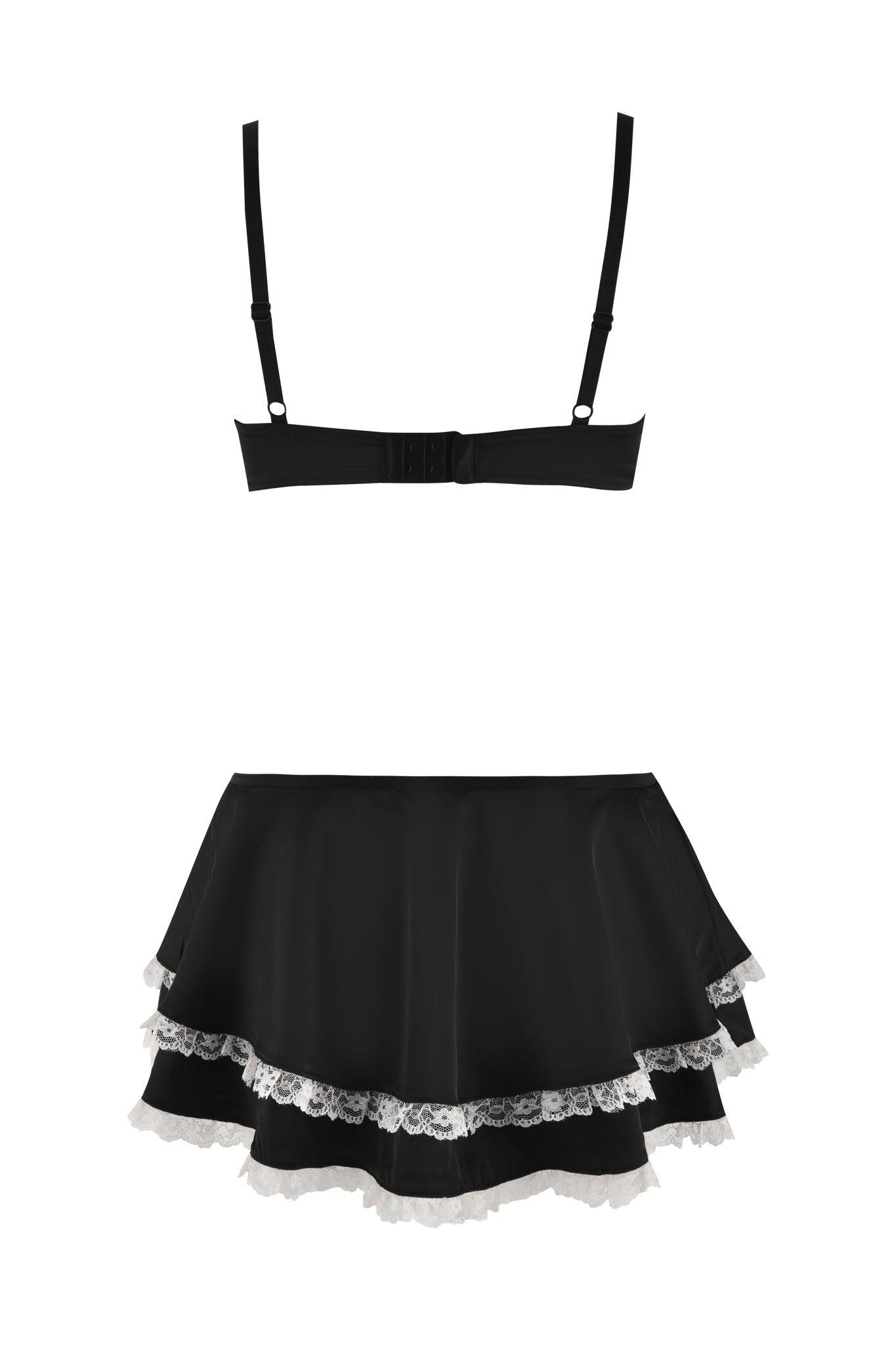 JULIETTE SLIP DRESS - BLACK Product Image