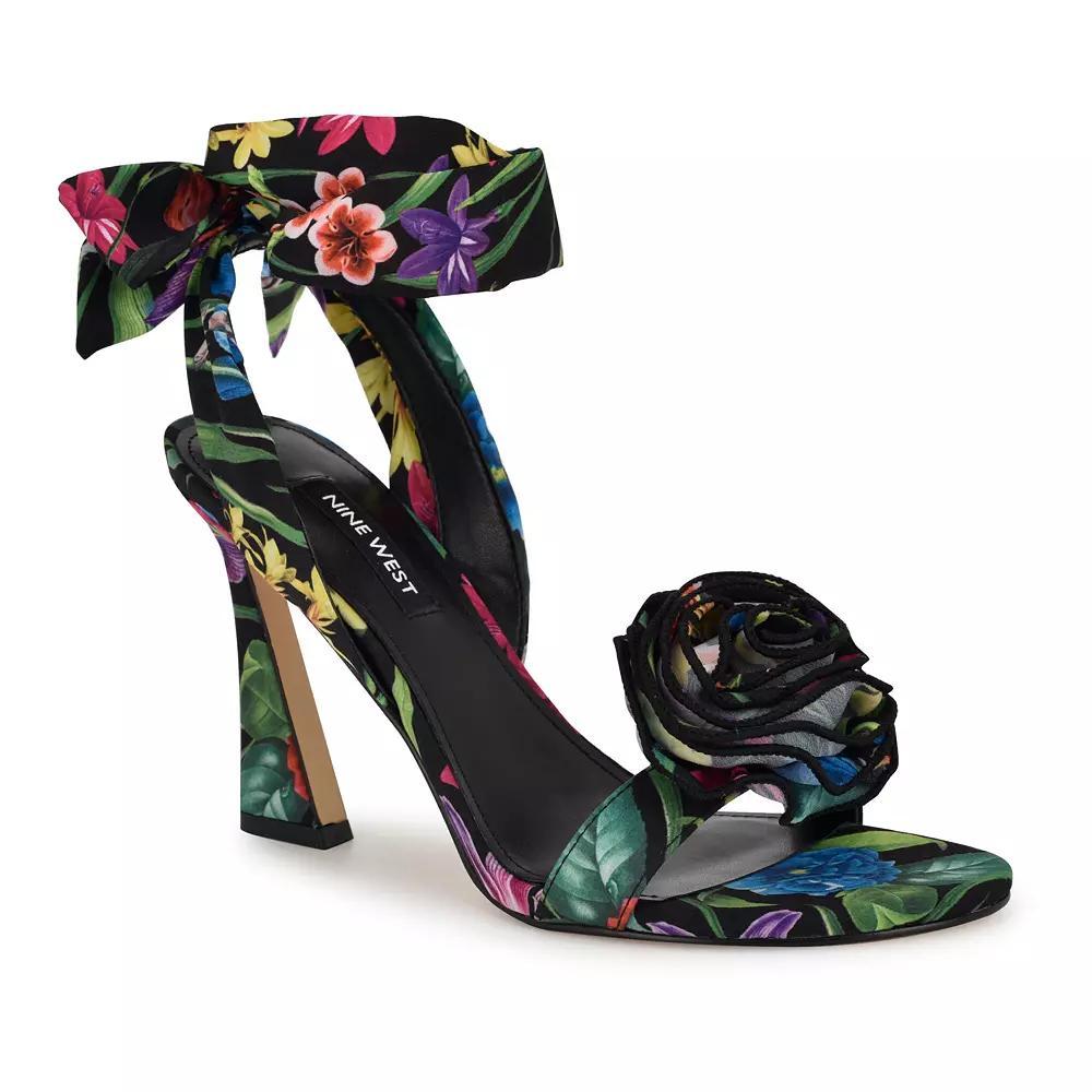 Nine West Krave Women's Dress Sandals, Size: 7, Black Floral Team Product Image