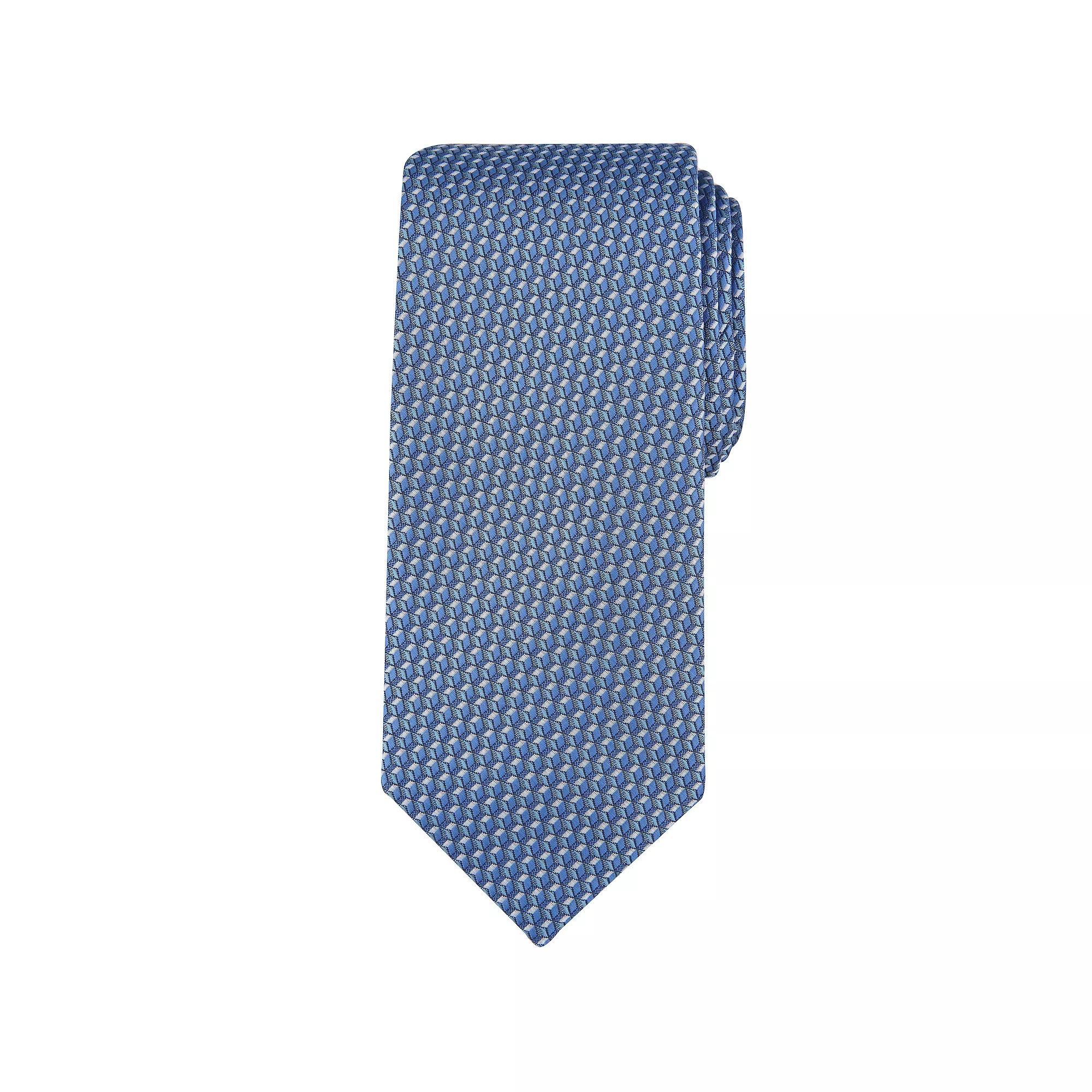 Men's Bespoke Geometric Tie, Light Blue Dan Product Image
