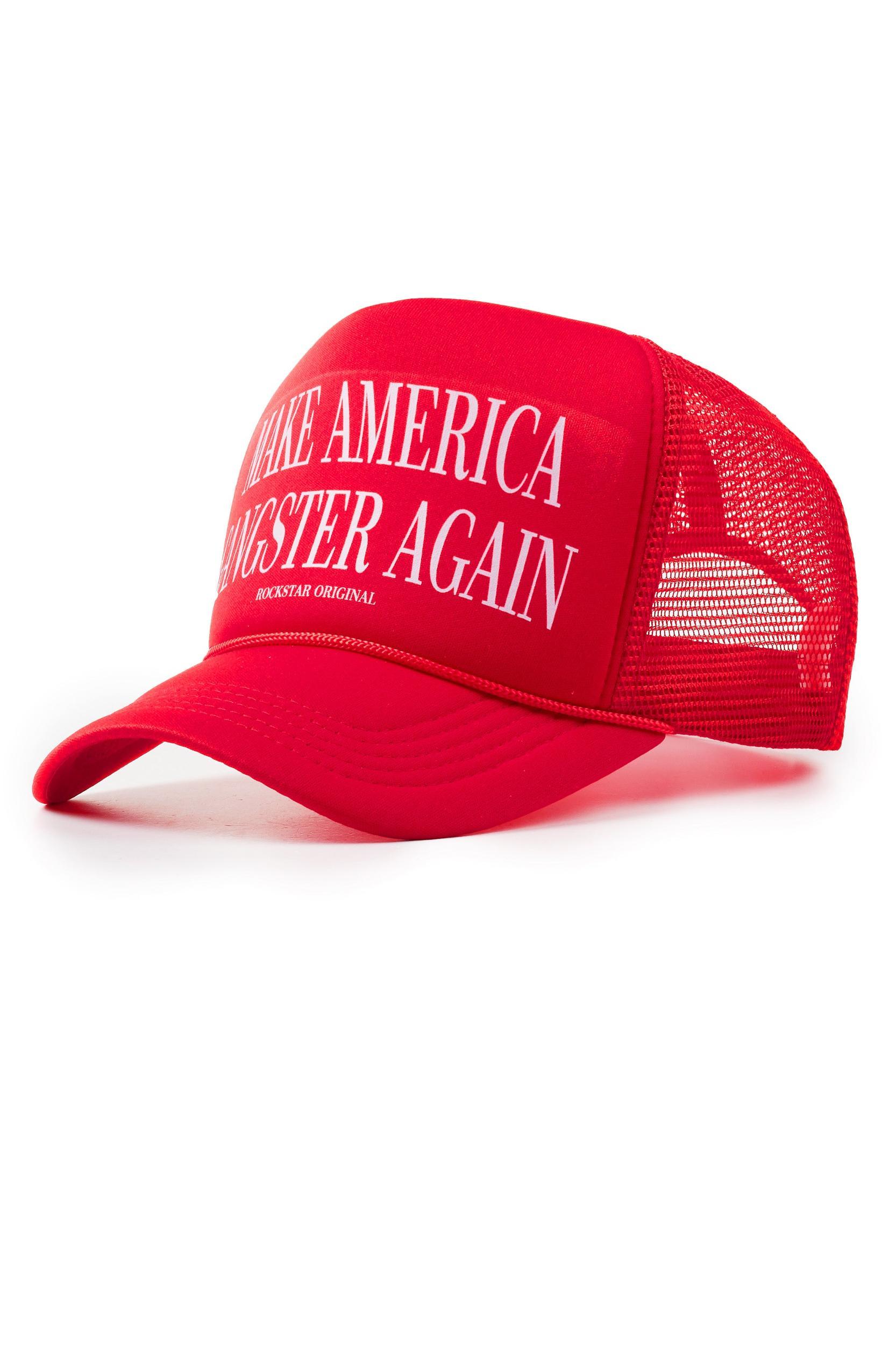 Drako Red/White Graphic Trucker Hat Male Product Image