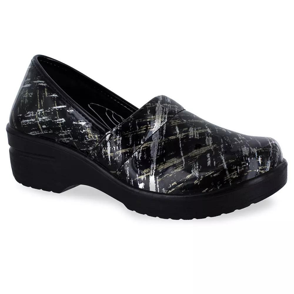 Easy Works by Easy Street Laurie Women's Work Clogs, Size: 9, Black Streak Product Image