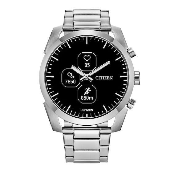 Citizen CZ SMART Stainless Steel Chronograph Hybrid Sport Smartwatch, Silver Product Image