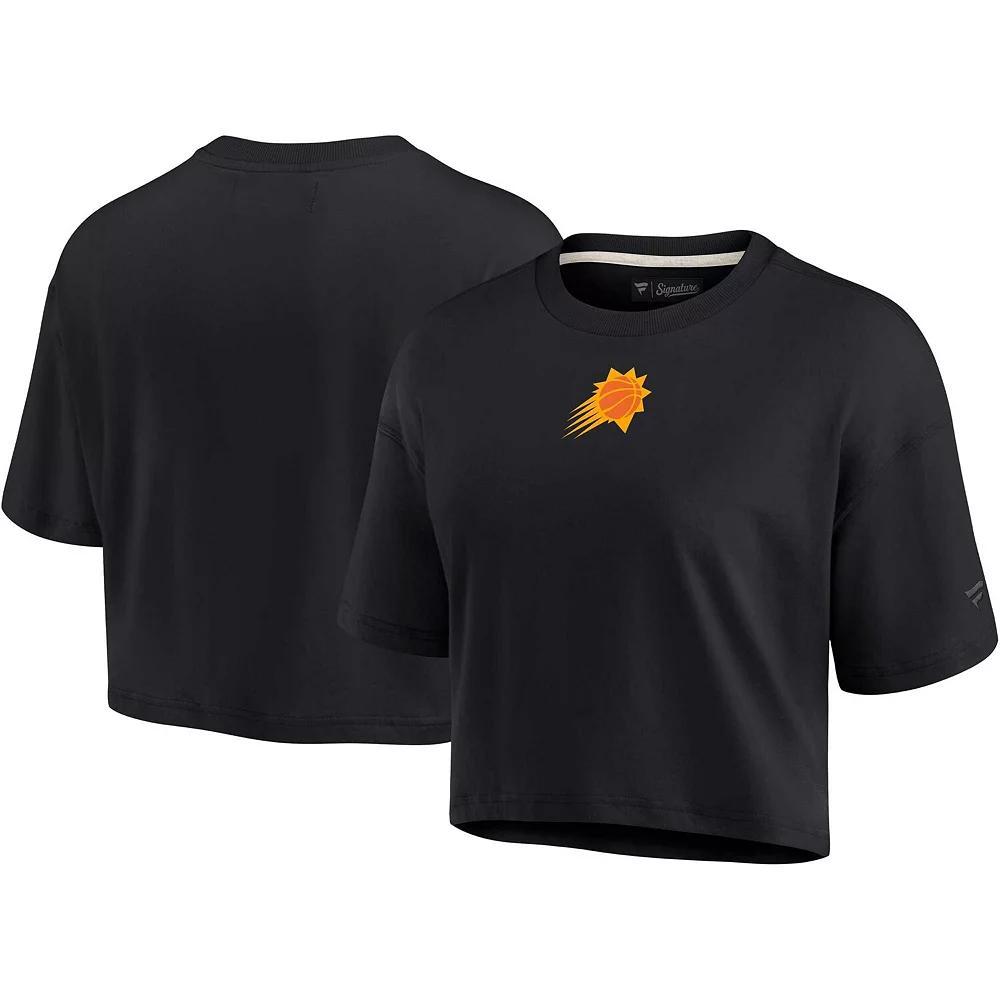 Women's Fanatics Signature Black Philadelphia 76ers Super Soft Boxy Cropped T-Shirt, Size: Medium, 76r Black Product Image