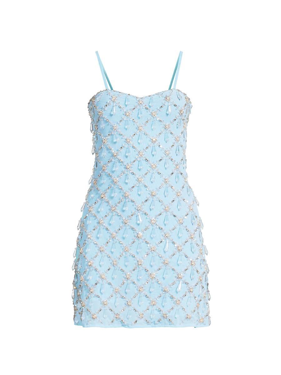 Womens Arabella Hand-Beaded Minidress Product Image