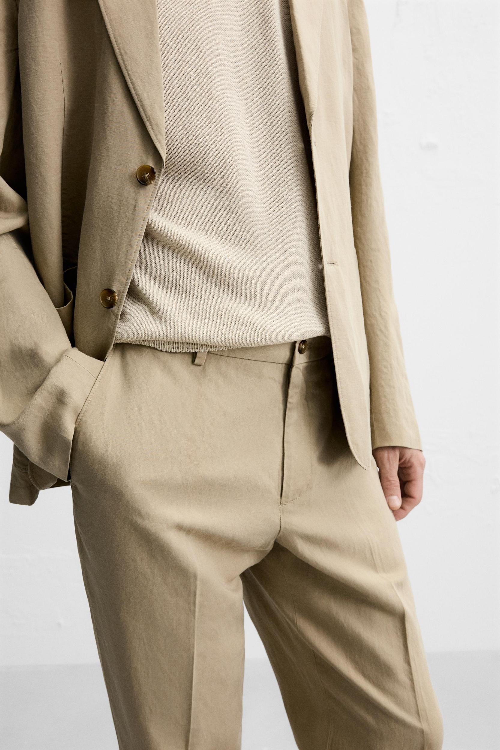 WASHED SUIT PANTS Product Image