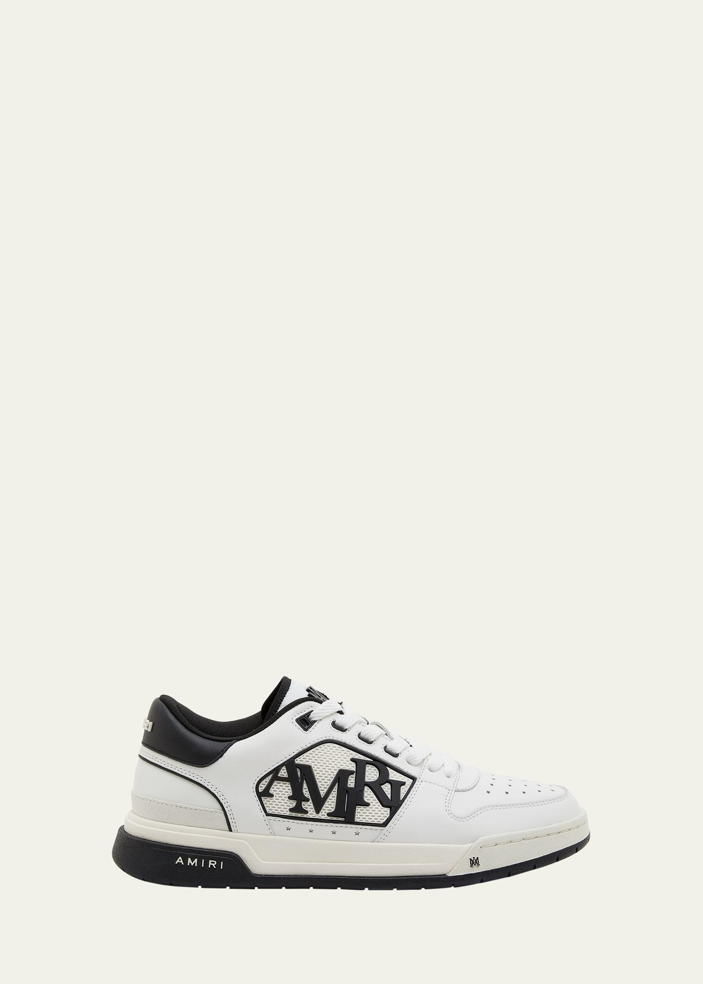 Mens Logo Leather Classic Low-Top Sneakers Product Image