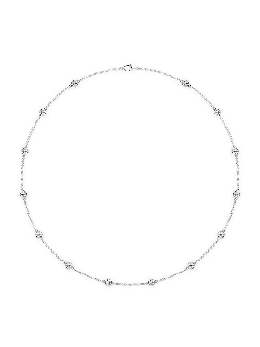 Womens 14K Yellow Gold & 14-Diamond Station Necklace/0.70-2.10 TCW Product Image
