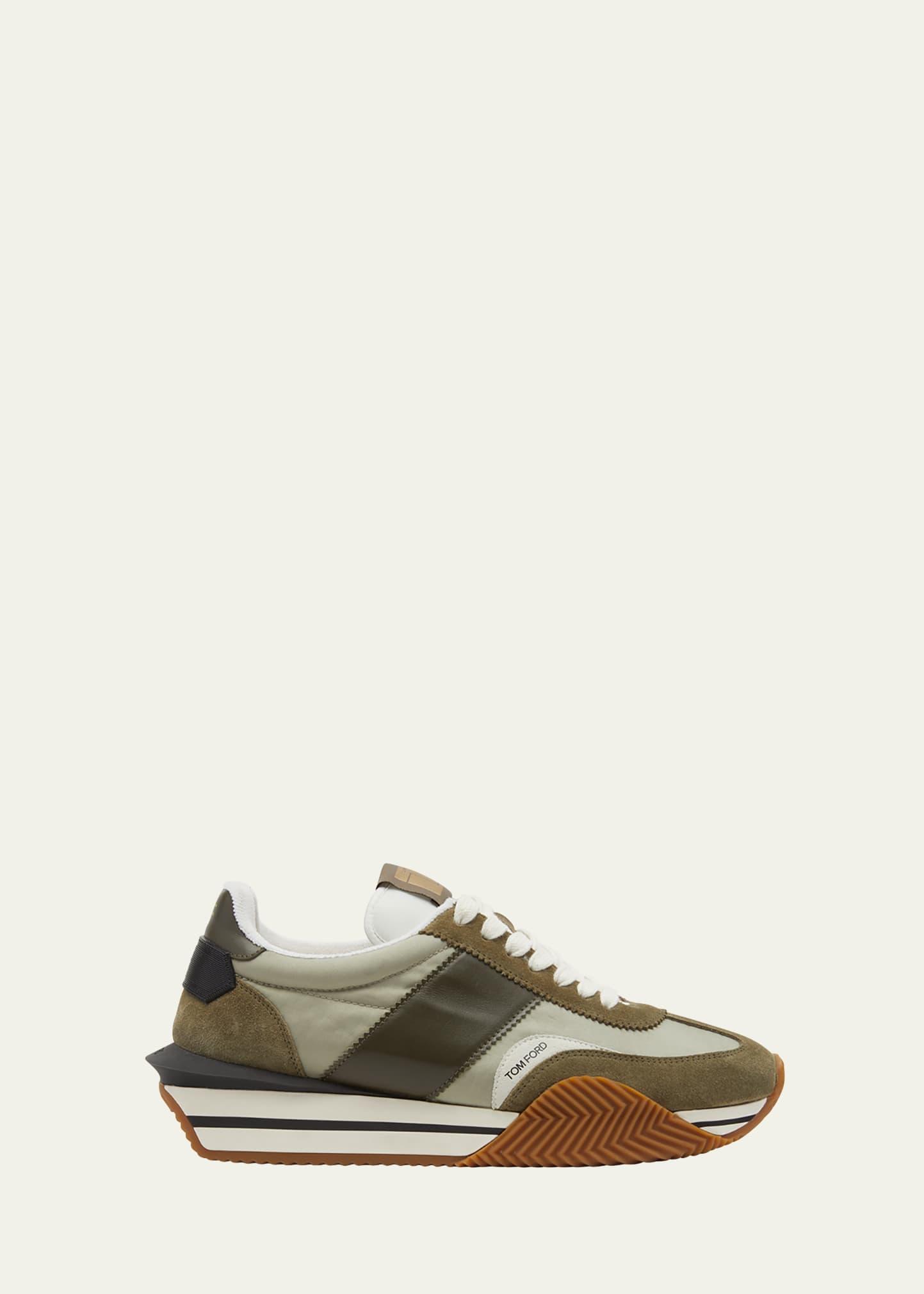 Mens Suede Running Sneakers Product Image
