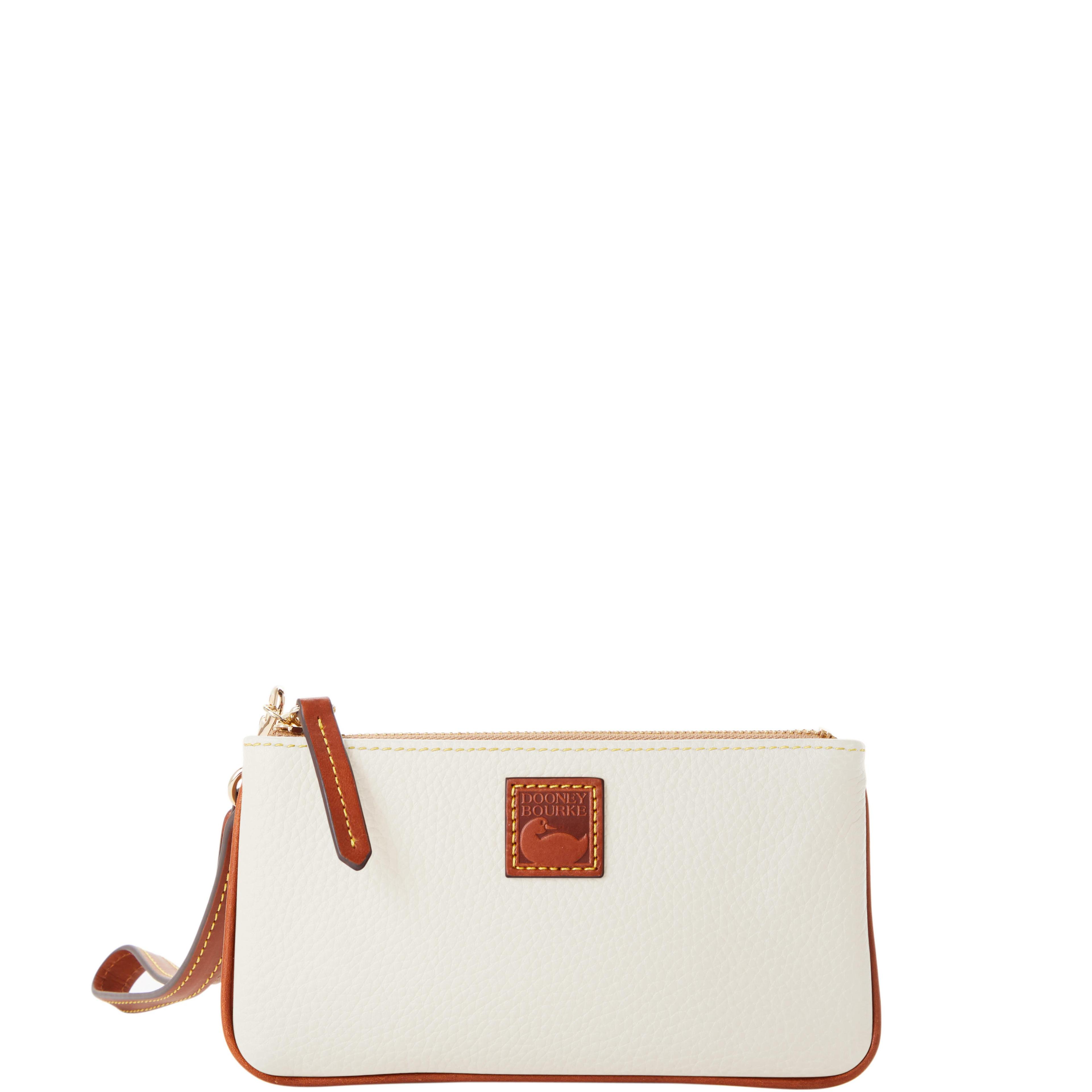 Dooney & Bourke Womens Pebble Grain Medium Leather Wristlet in Wine Product Image