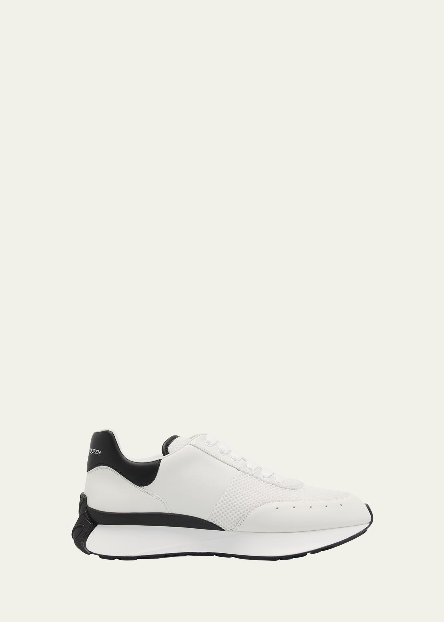 Mens Sprint Leather and Mesh Low-Top Sneakers Product Image