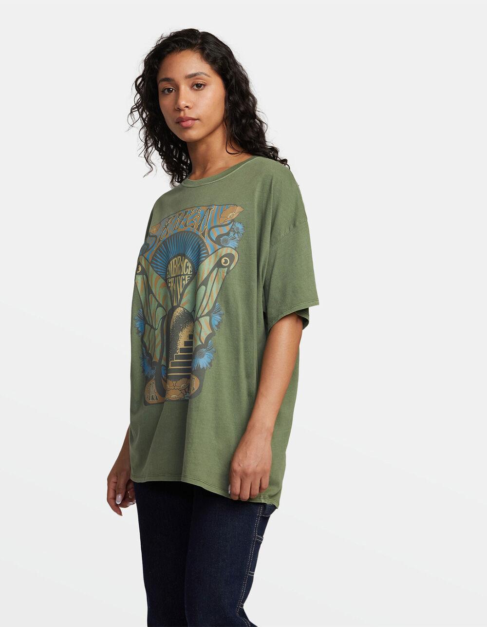 RVCA Embrace Change Womens Oversized Tee - DARK OLIVE Product Image