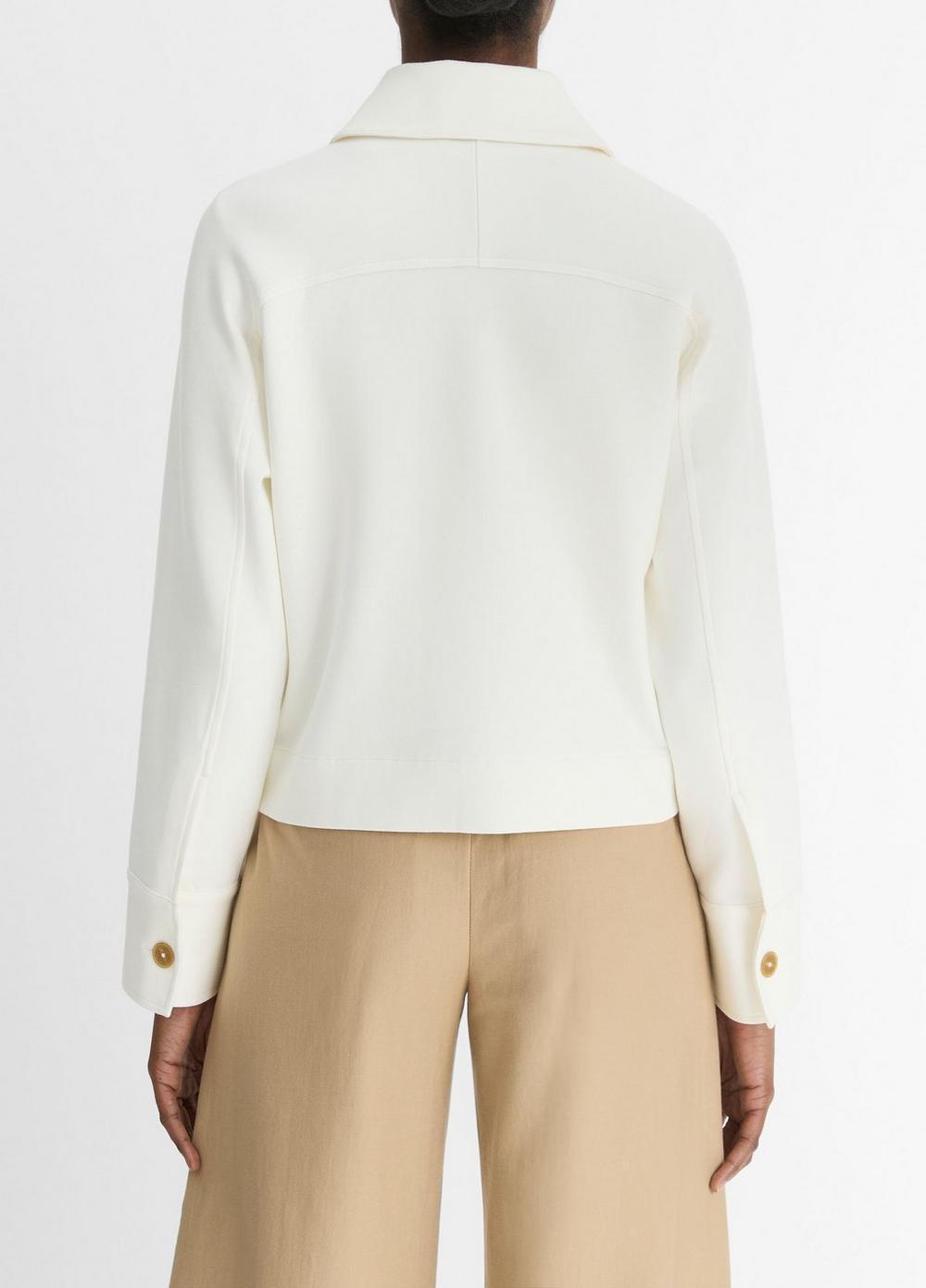 Womens Cotton-Blend Shirt Jacket, Off White, Size L Vince Product Image