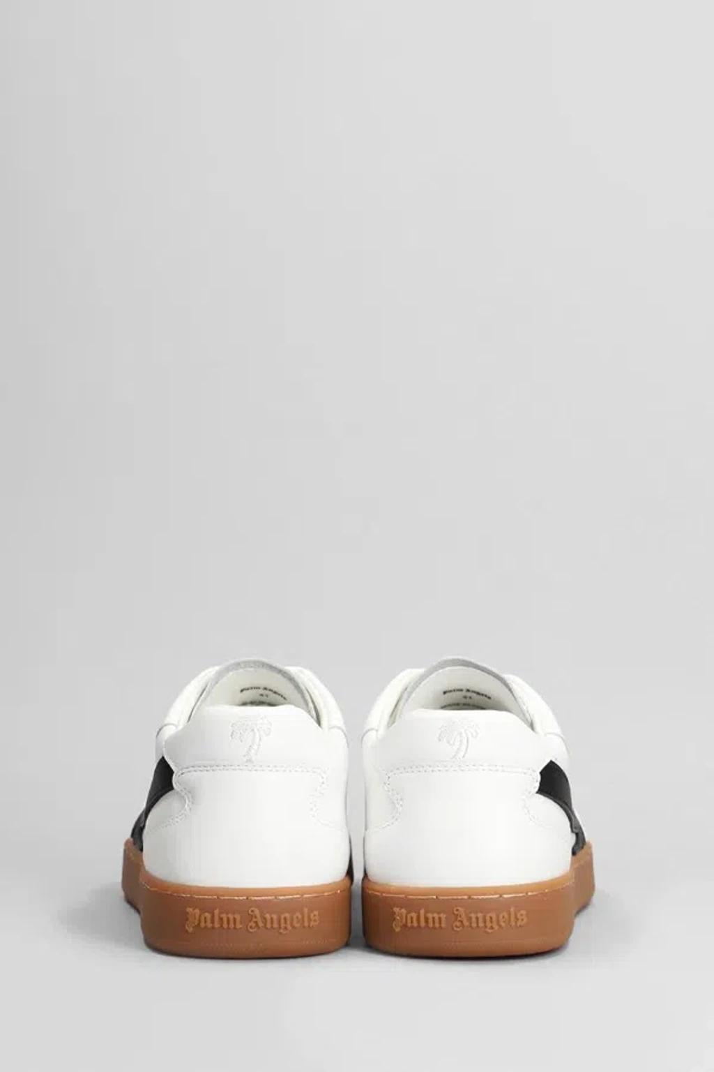 PALM ANGELS New Palm 1 Leather Sneakers In White Product Image
