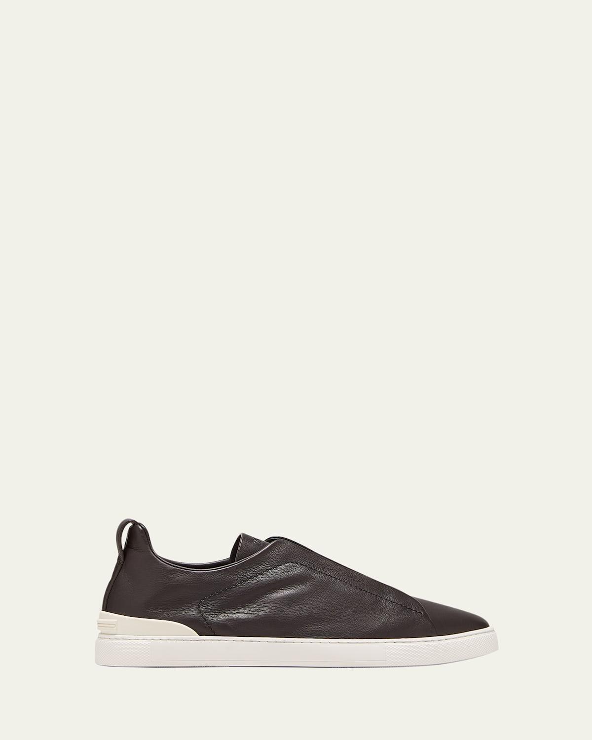 Men's Triple Stitch SECONDSKIN Leather Slip-On Sneakers Product Image