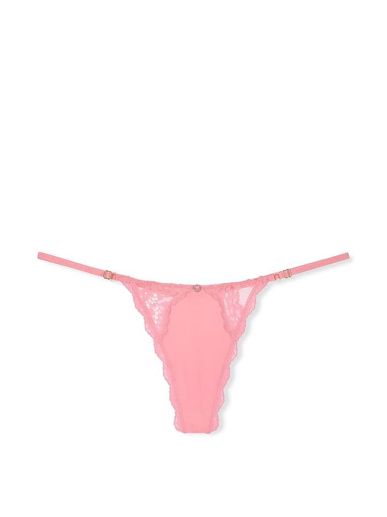 Lace-Trim Adjustable V-String Panty Product Image