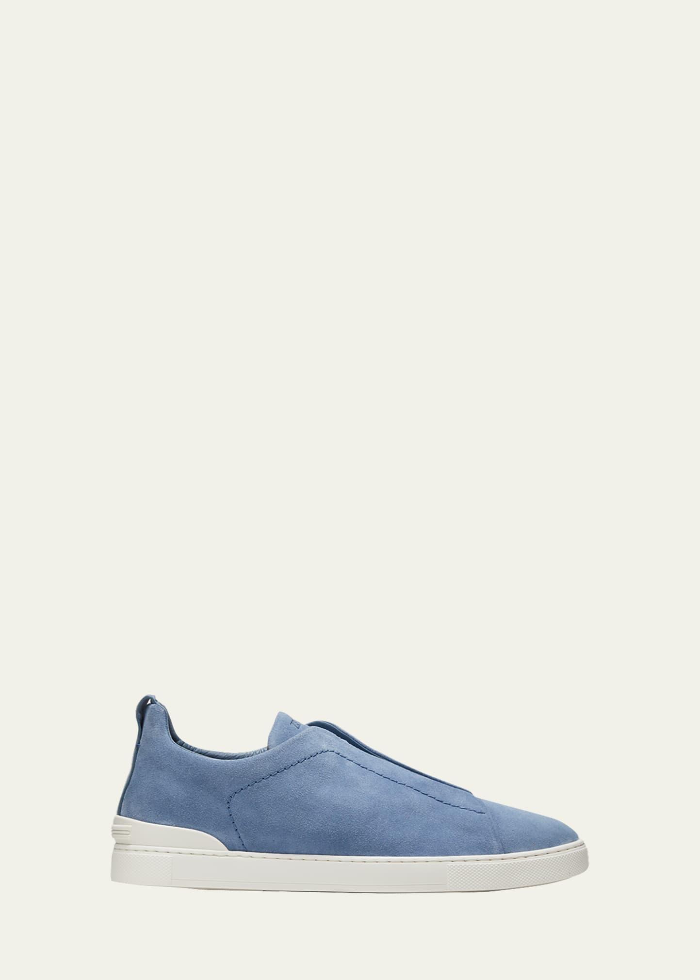 Mens Triple Stitch Suede Sneakers Product Image