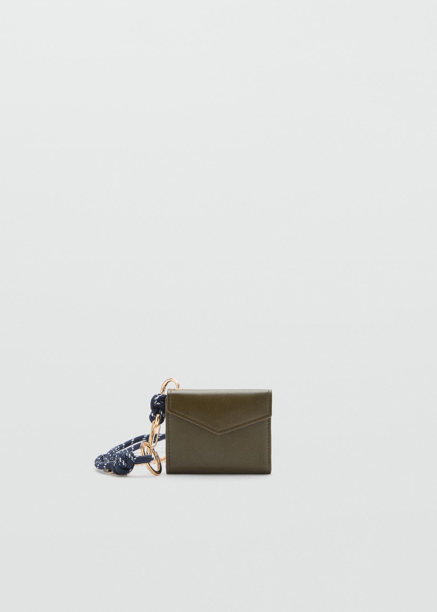 Mini purse carabiner keychain - Women | MANGO USA Product Image