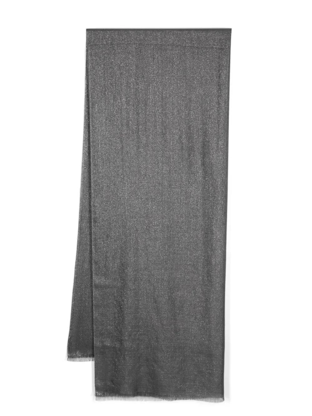 BRUNELLO CUCINELLI Glitter-detailed Scarf In Grey Product Image