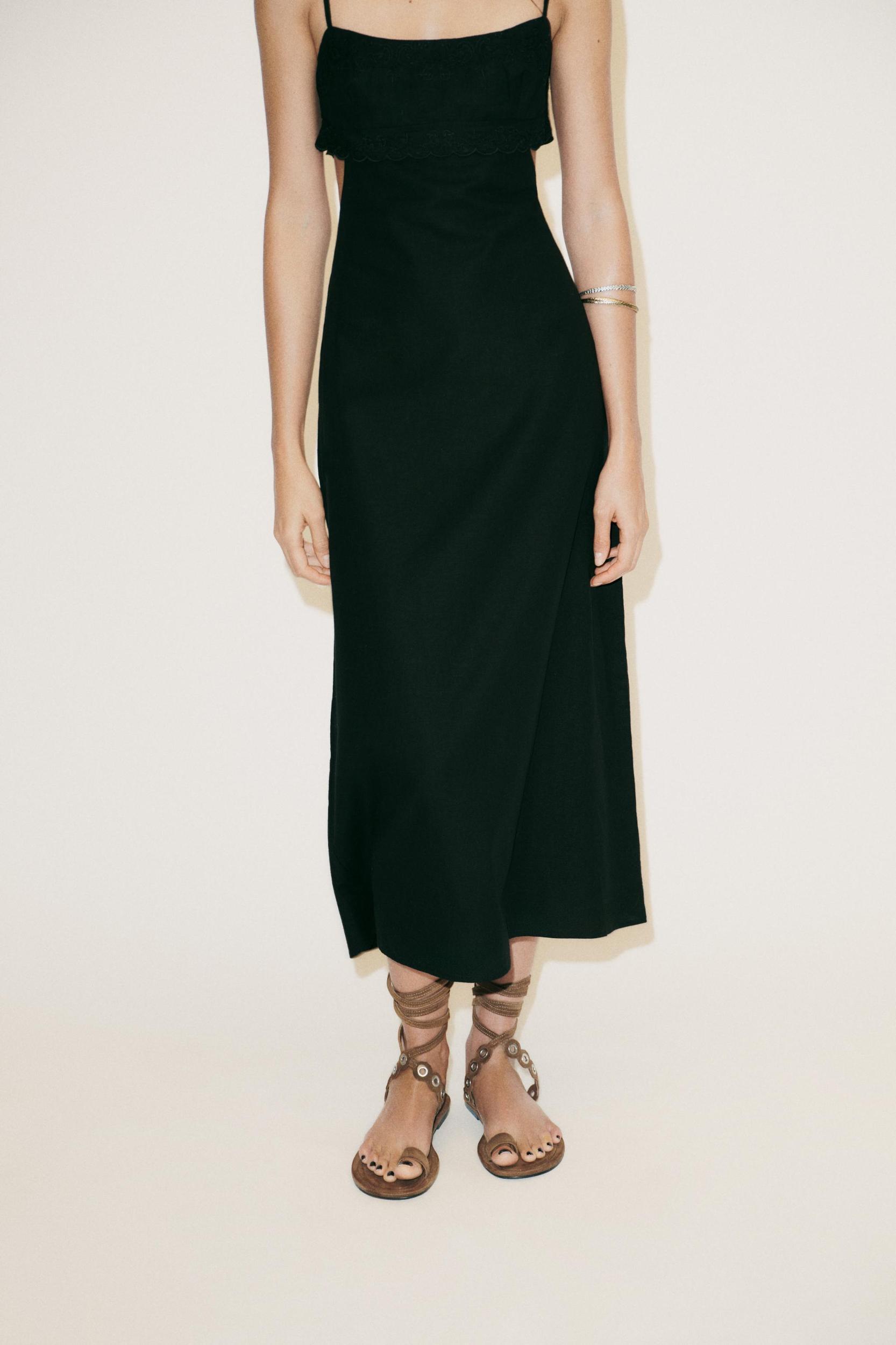 CUT OUT EMBROIDERED DRESS Product Image