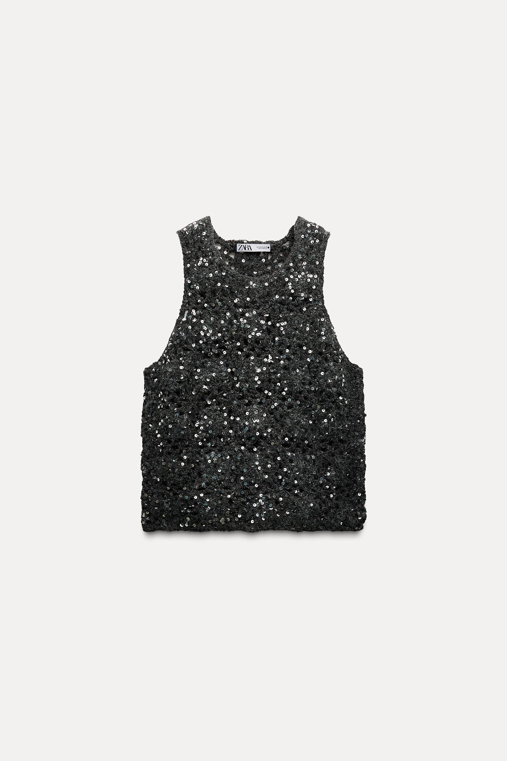 SEQUIN KNIT TOP Product Image