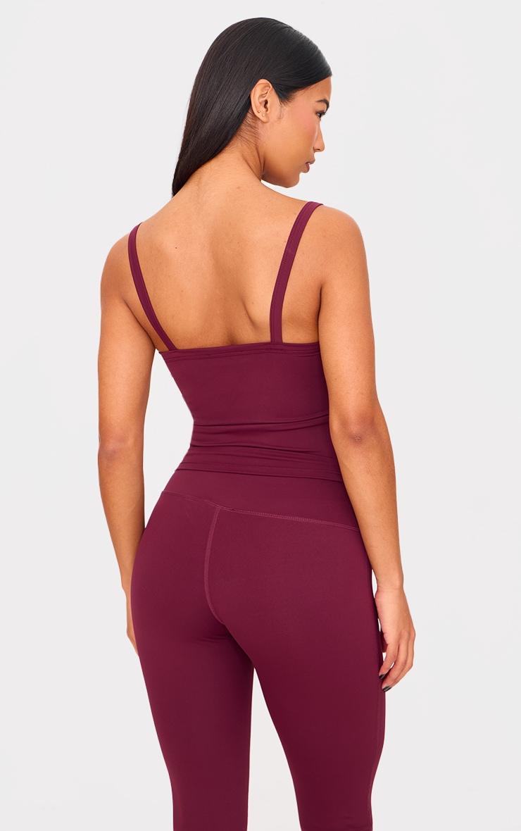 Deep Burgundy Ultimate Sculpt Strappy Gym Vest Product Image