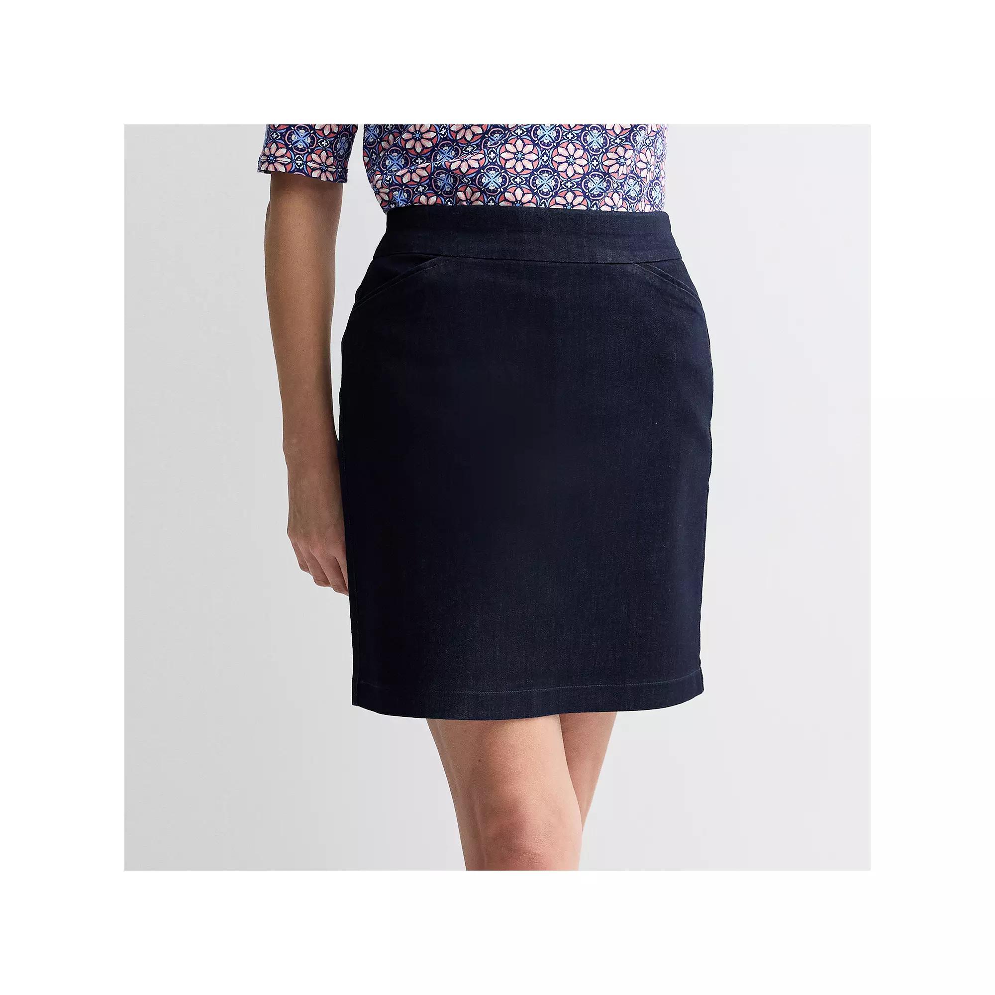 Womens Croft & Barrow Effortless Stretch Skort Rinse Blue Product Image