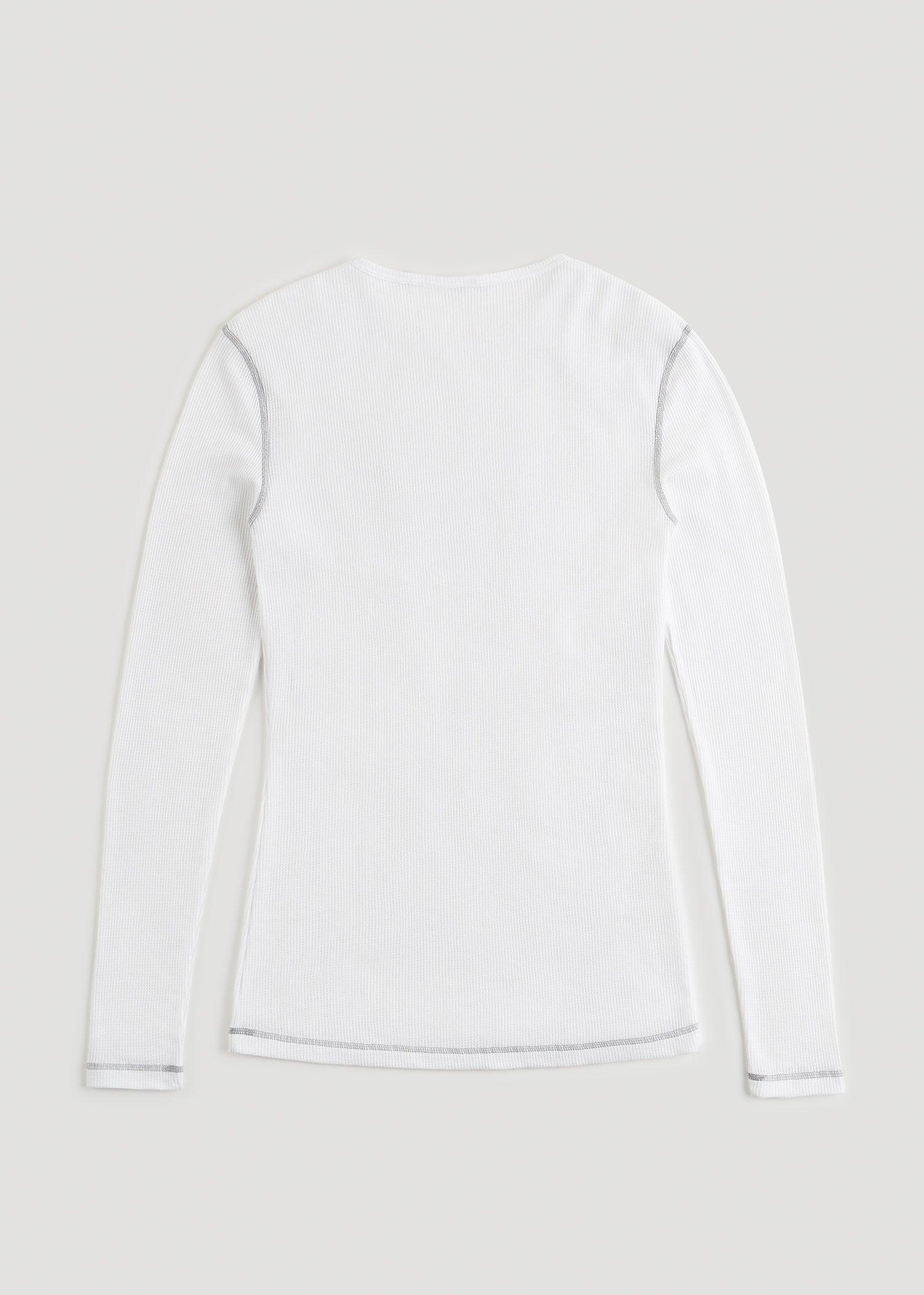 LJ&S Long Thermal Undershirt for Tall Men in White Product Image