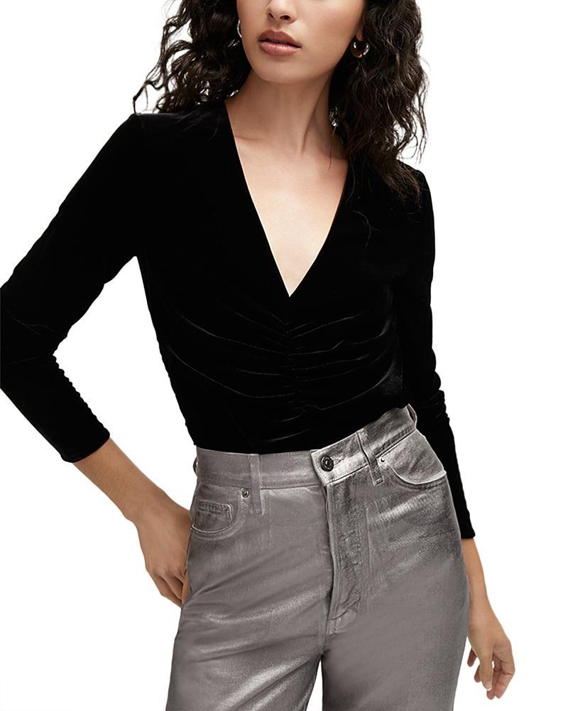 Womens Pelona Velvet Ruched Top Product Image