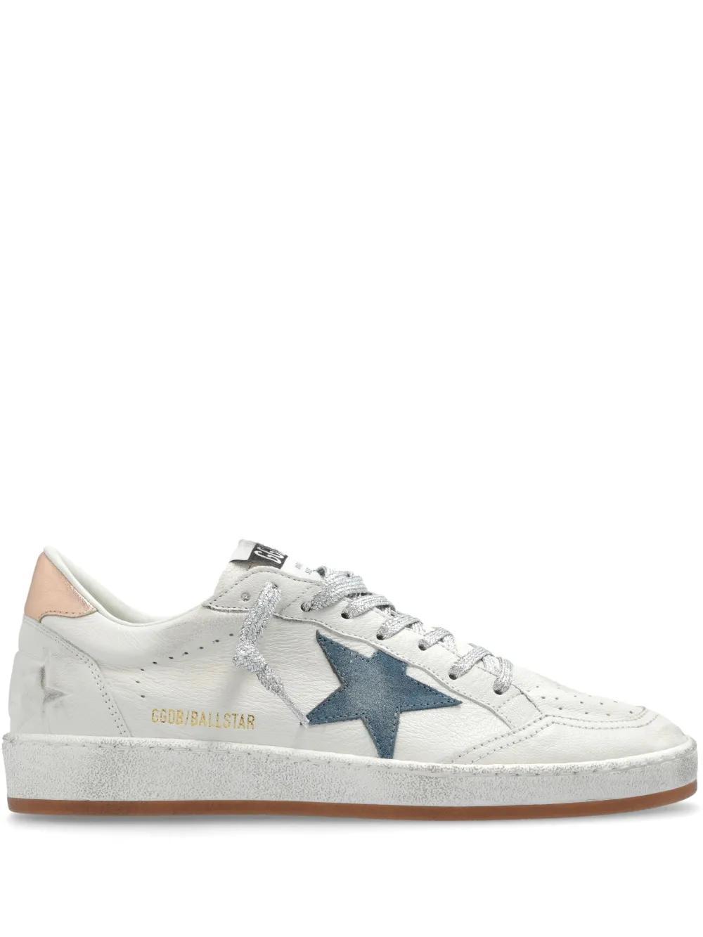 GOLDEN GOOSE Deluxe Brand Ball Star Lace In White Product Image