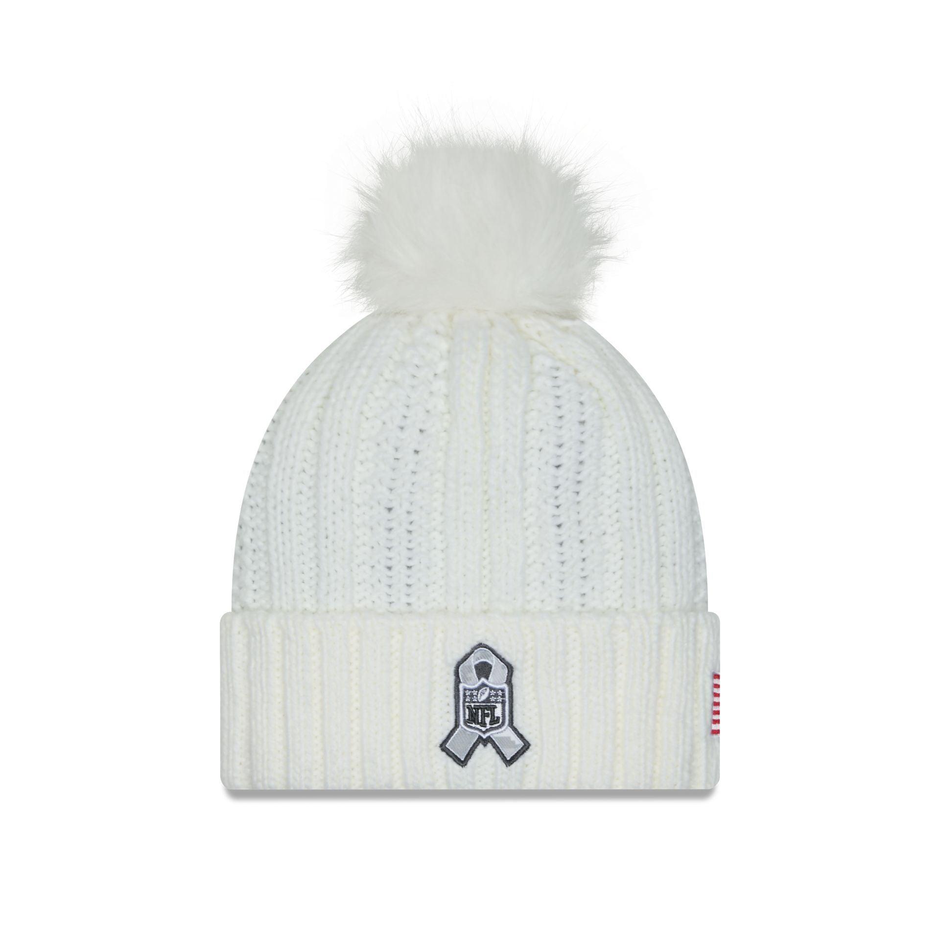 Philadelphia Eagles 2024 Salute to Service Women's Pom Knit Hat Female Product Image